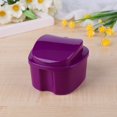thumbnail image 4 of MesaSe Oral Tooth Care Denture Bath Holder False Teeth Storage Box Case w/Hanging Net (Purple), 4 of 8