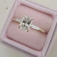thumbnail image 5 of 2.5CT Radiant & Tapered Baguette Three Stone Style Moissanite Engagement Ring 14k White Gold, 5 of 7