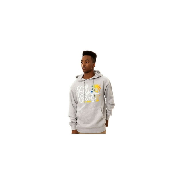 Fly Society Sweat à Capuche Homme The Fly High Paradise, Gris, Grand