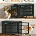 thumbnail image 5 of POAO 41"Dog Crate Furniture with Name Tag,Heavy Duty Dog Kennel Indoor for Medium Dogs,Double-Doors Sturdy Metal Dog Cage for Anxiety Dog,End Table, 5 of 9