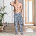 thumbnail image 4 of Salouo Paisley4 Print Pajama Pants for Men, Lounge Pants Elastic Waistband Casual Men's sleepwear Loungewear Sleep Pajama Pant -Medium, 4 of 7