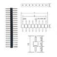 thumbnail image 3 of DSLRKIT Symmetrical 6.25mm Dual-End Pins 20-Pin Single Row Double Male Pin Header (Pack of 20), 3 of 7