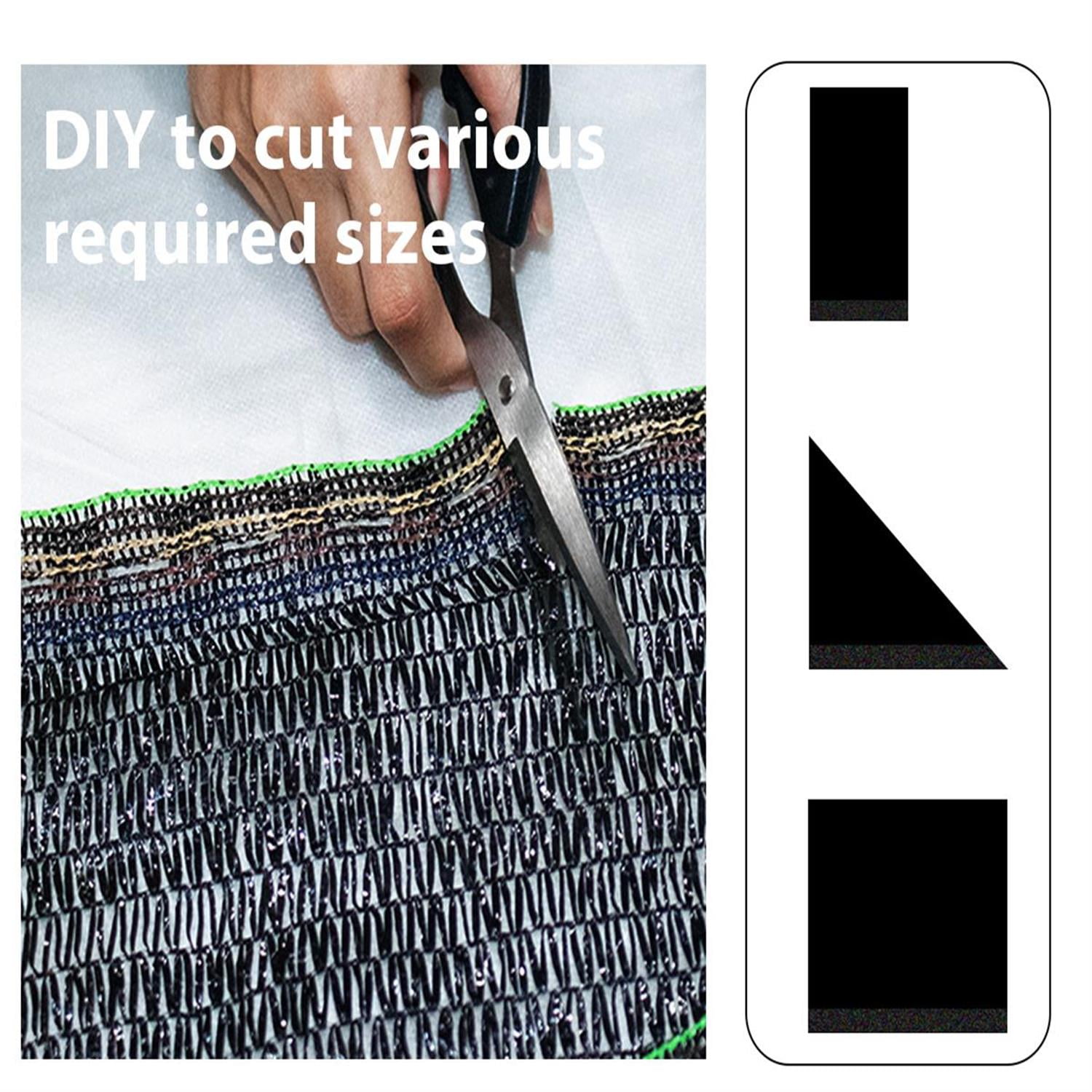 SUNNY GUARD 55% Sunblock Shade Cloth 6.5/8/10/16.5/12/20 FT Sun Cover Mesh UV Resistant Net for Plant Garden Greenhouse, 10'x20' Black