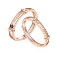 thumbnail image 1 of Faithtur Couples Lettres Anneau Or Plaqué Bijoux Réglables Accessoires, 1 of 9