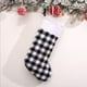 thumbnail image 4 of Decoraciones navideñas, adornos navideños, calcetines navideños a cuadros rojos y negros, decoraciones colgantes, regalos, bolsas de dulces, colgantes, calcetines navideños de tela, 4 of 6
