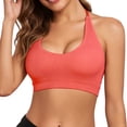 thumbnail image 2 of CheerKidz Women's Solid Color Sports Bra with Adjustable Straps - Wireless Support, Seamless Nylon Fabric for Running, Yoga, Gym Workouts, Daily Casual Wear, High Waist Design Pink L, 2 of 9