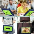 thumbnail image 6 of SOATUTO Kids Friendly Rugged Case For Walmart Onn 10.1 3rd Gen Tablet Case Built in Handle Shoulder Strap Stand with Screen Protector Film For Walmart Onn 10.1 Model 100071485 2022 - Nave+Green/1 Pcs, 6 of 6