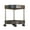 2 layers, variant on Plastic Storage Shelf Multi-Tier Plastic Storage Shelf with Wheels Movable Organization Rack for Living Room Bedroom Kitchen Bathroom Home Storage Solution with Hooks and Heavy Duty Frame