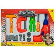 Tool Play Set comes with nuts, bolts and movable tools everything a kid needs to feel like they are running their own workshop or construction site.