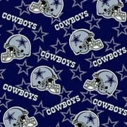 NFL Dallas Cowboys 58" 100% Polyester Fleece Sports Logo Fabric By the Yard, Blue