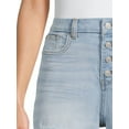 thumbnail image 4 of No Boundaries Juniors' High Rise Curvy Mom Shorts, 4 of 5
