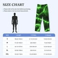 thumbnail image 3 of Yiaed Green Lightning Print Men's Lounge Pants, Loose PJ Bottoms, Long Pajama Pants for Men-X-Large, 3 of 5