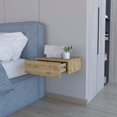 Macadamia Wall-Mounted Floating Nightstand, Space-Saving Bedside Table ...