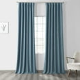 thumbnail image 2 of Exclusive Fabrics  Vintage Thermal Cross Linen Weave Blackout Curtain (1 Panel) Black 50 X 108 108 Inches, 2 of 5