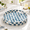 Navy Blue-Round, variant on 16"x12" Capiz Shell Decorative Serving Tray Navy Blue