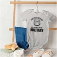 thumbnail image 3 of Tough Dog My Cousin in the Military Romper Boys or Girls Infant Baby Brisco Brands NB, 3 of 7