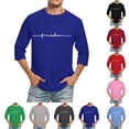 thumbnail image 4 of WREESH Men's T-Shirts Print Round Neck Casual Fashion Short Sleeve Round-Neck Shirts Shirts Wine, 4 of 5