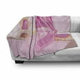 thumbnail image 2 of Princess Soft Flannel Fleece Throw Blanket, Interior of Magic Princess Bedroom Old Fashioned Ornament Pillow Mirror Print, Cozy Plush for Indoor and Outdoor Use, 70" x 90", Pink Yellow, by Ambesonne, 2 of 5