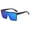 Bright Black Frame Blue, variant on Large Rim Sunglasses Fashion One Piece Unisex Eyewear UV Protection European And American Style Outdoor