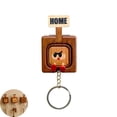 thumbnail image 5 of Dserhfy Wooden Key Holder Wall Mount Funny Face Expressions Handcrafted Key Storage Organizer Entryway Home Decor, 5 of 8
