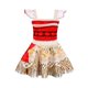 thumbnail image 4 of Vestido De Estilo Étnico, Disfraz Con Mangas De Volante Elegante Con Accesorios De Corola Flor Collar Para Fiesta De Cumpleaños Navidad Para Niñas, 4 of 4