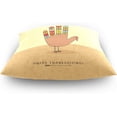 thumbnail image 4 of Thanksgiving Cute Turkey Velvet Plush Throw Pillow Cushion Case Cover - 18" x 18" - Invisible Zipper Home Decor Floral for Couch Sofa No Insert, 4 of 5