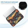 thumbnail image 2 of FORMRS 13"-13.3" Laptop Sleeve Protective Case Soft Carrying Quilted Computer Bag Cover, Black Sardines Pattern, 2 of 7