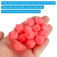 thumbnail image 4 of Uxcell 14 mm Hexagonal Silicone Beads, Polygonal Beads Bulk, Pink 40Pcs, 4 of 6