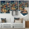 thumbnail image 4 of Designart "Building the Cityscape in Blue and Black" City Art Deco Metal Wall Art Prints, 4 of 5