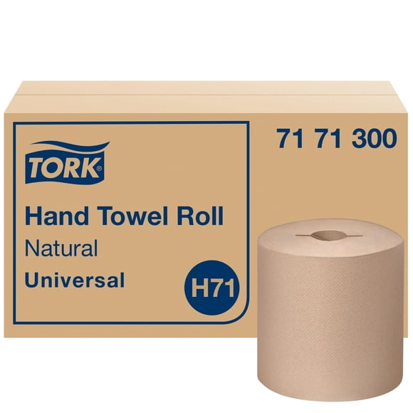 Rollo de toallas de mano Tork Natural Universal, 6 rollos x 800 pies