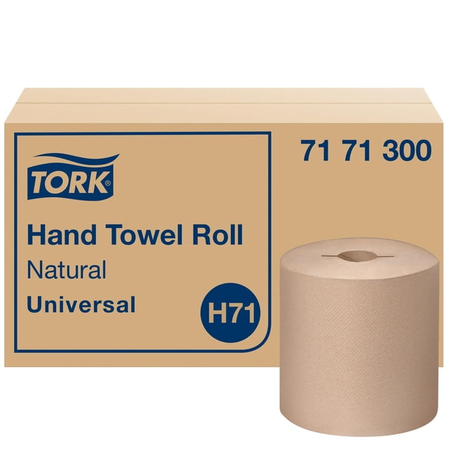 Rollo de toallas de mano Tork Natural Universal, 6 rollos x 800 pies