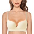 thumbnail image 2 of Sngxgn Wireless Bra for Women Seamless S upport Bralette, Comfort Lightly Lined Fit T-Shirt Bra(White,36), 2 of 3
