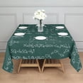 thumbnail image 3 of Math Equations Chemistry Reactions Green Pattern Square Tablecloth,Waterproof Square Table Cover,Wipeable Spillproof Washable Table Cover for Home Kitchen Party Decor 60"x60"(152x152cm), 3 of 6