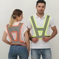 thumbnail image 4 of V Shape Reflective Vest High Visibility Cycling Safety Vest Running Gear, Universal Size-neonOrange-1Pc, 4 of 6
