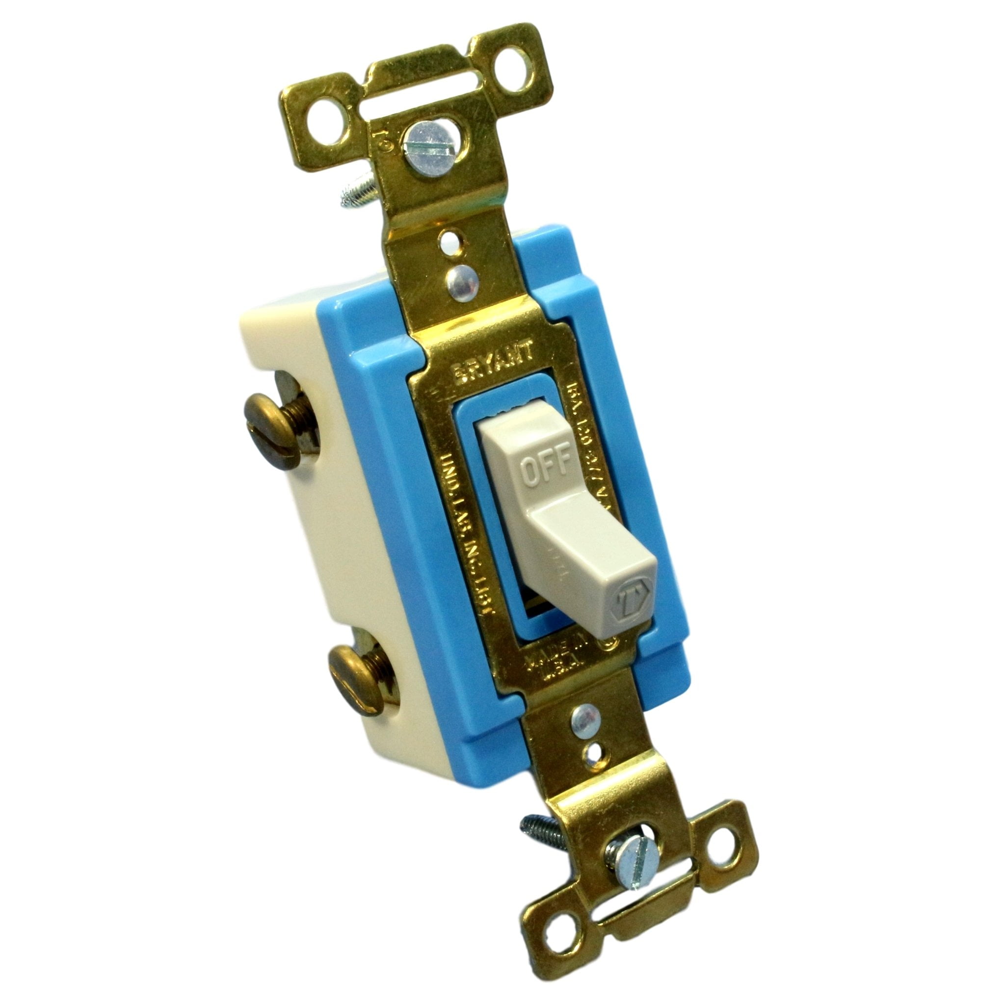 Bryant 4801GRY Gray Single Pole Industrial Grade Toggle Light Switch