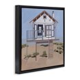 thumbnail image 3 of Stupell Industries Silent Shores Beach House Black Framed Floater Canvas Wall Art design by Melissa Wang, 18 x 18, 3 of 9