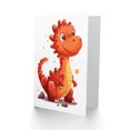 thumbnail image 2 of Birthday Card Cute Red Baby Dinosaur Cartoon For Son Daughter Girl Boy Kids Happy Card, 2 of 3