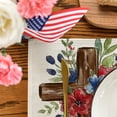 thumbnail image 4 of Sm:)e Stars Cross Flowers 4th of July Placemats Set of 4 12x18 Inches, Durable and Easy Cleaning Perfect for Independence Day Celebration and Family Gathering, 4 of 7
