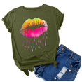 thumbnail image 3 of Birdeem Mode Femme Imprimé Col Rond Manches Courtes T-Shirt Blouse Ample Hauts, 3 of 12