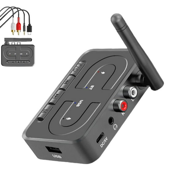 6.0 Bluetooth Adapter Audio Car AUX Wireless Audio Receiver USB Play Receiver Transmitter