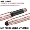 thumbnail image 3 of FOCALLURE No Crease Eyeshadow Stick,Matte & Shimmer Eyeshadow Pencil with Blending Sponge Brush,CACOA, 3 of 9
