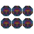 thumbnail image 2 of Balery 6 Pcs Indian Mandalas Dragonflyleather Coasters Set, Drink Table Cup Coasters For Living Room Kitchen Coffee Decor, 2 of 9