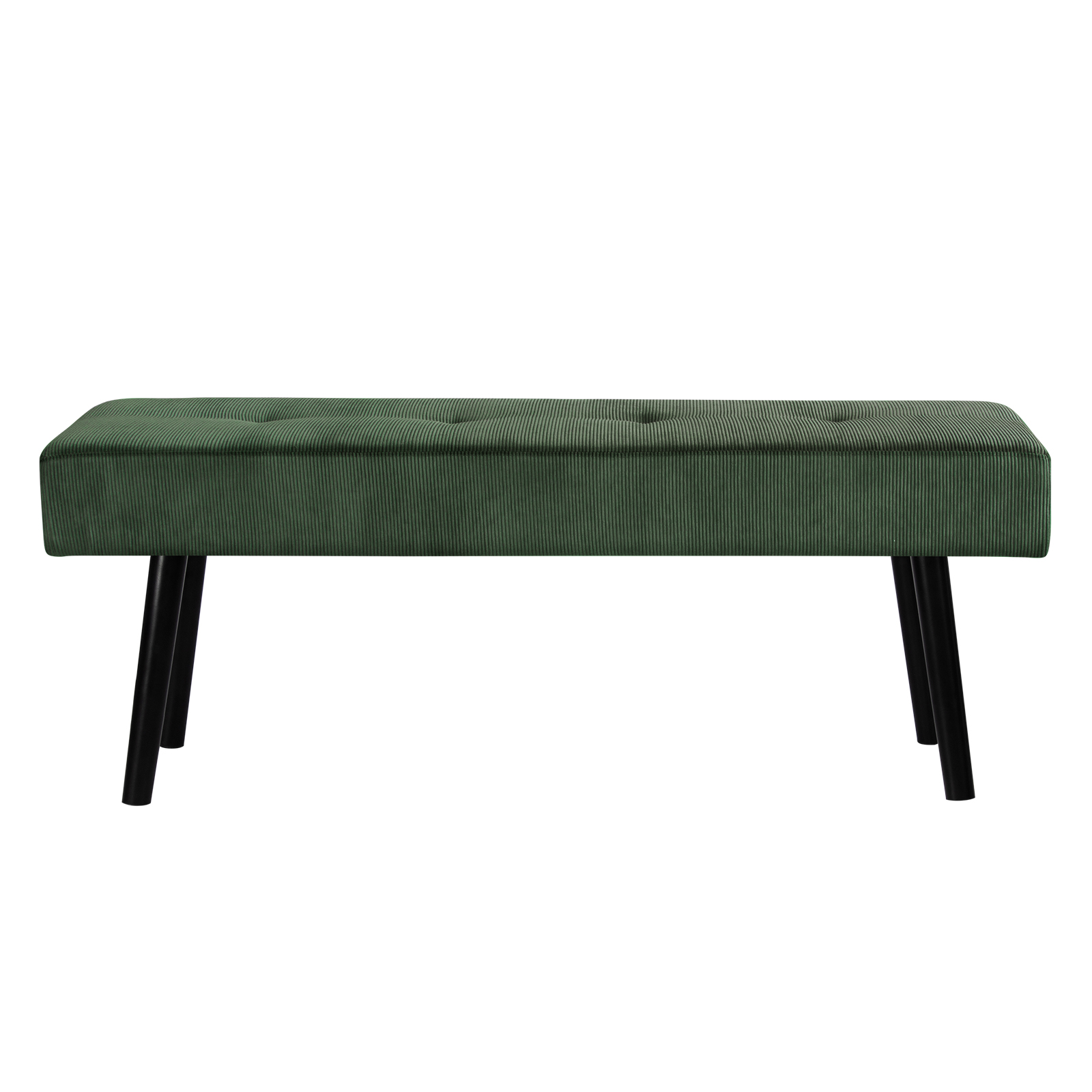 Kithkasa Entryway Bench, Modern Ottoman Corduroy Bench for Living Room,Bedroom,Foyer,Green