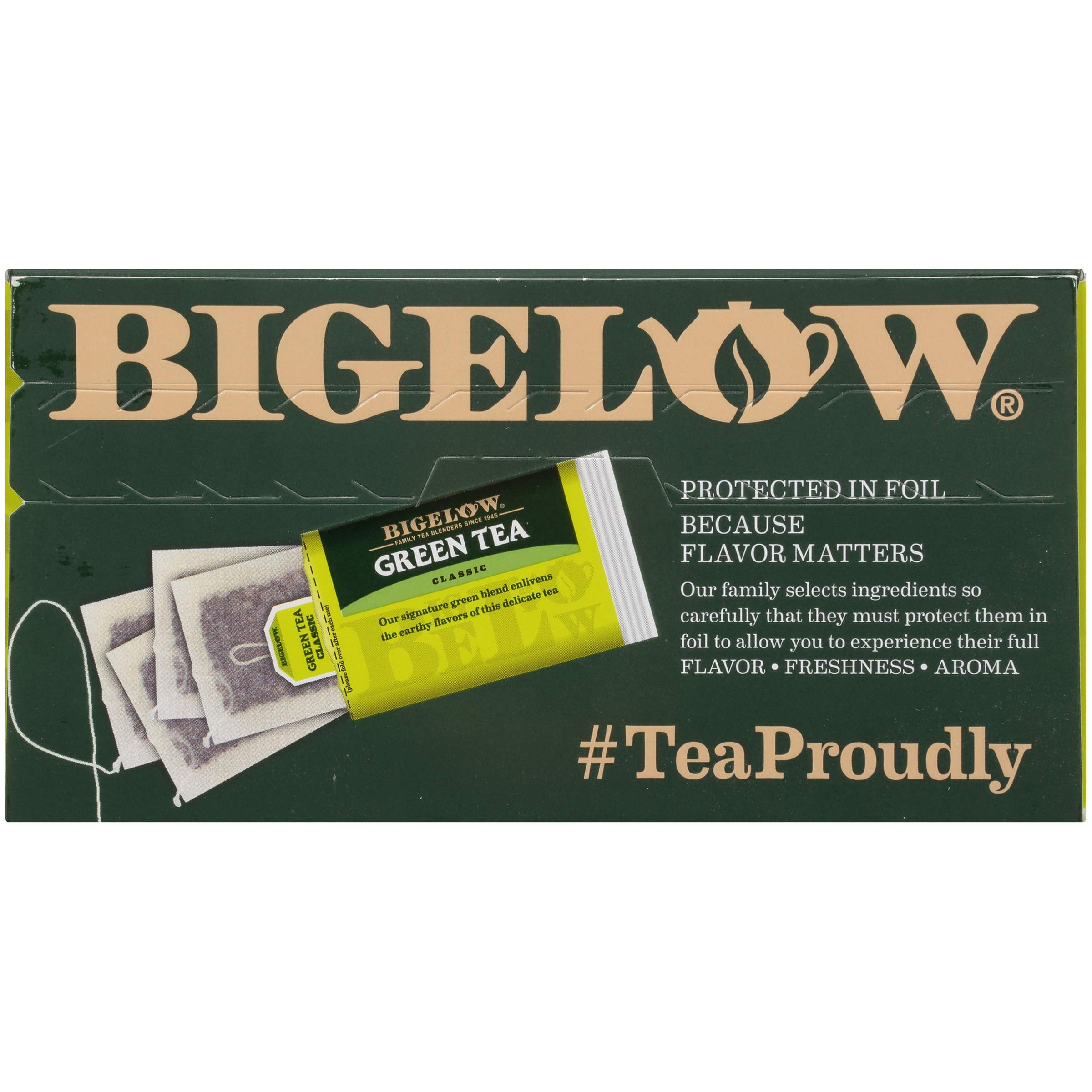 Bigelow Classic Green Tea Bags, 40-Count Boxes (Pack of 6), Caffeinated Green Tea, 240 Tea Bags Total
