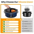 thumbnail image 6 of Heynemo 6 Qt Programmable Slow Cooker with 2-in-1 Silicone Liners and Digital Timer, Blue, 6 of 9