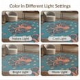 thumbnail image 7 of ODIKA 8'x10' Washable Area Rug Retro Vintage Nautical Border Wave Creature Motif Circle Octopus Refined for King Size Bedroom Under Bed, Master Suite, Non-Shedding, Easy Care, 7 of 7