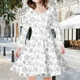 thumbnail image 2 of WEAIXIMIUNG Robes Blanches Courtes Fluides Diy Imprimées pour Enfants et Filles 6-7 Ans, 2 of 5