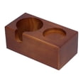 thumbnail image 1 of 2 Hole Coffee Tamper Holder Beech Coffee Handle Mat Pad Stand for Home Restaurant(BuiltIn ), 1 of 5
