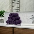 thumbnail image 3 of Luxury Hotel & Spa Collection, Quick Dry 100% Turkish Cotton 700 GSM, Eco Friendly Towel, for Bathroom, Gymand Kitchen Dobby Border Soft Hand Towel Set 16 X 30, Plum, Hand Towels - Set of 6, 3 of 5