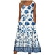 thumbnail image 1 of Bajo Vestido Pantalones Cortos Mujeres Casual Cuello Redondo Impresión Bolsillos sin Mangas Vestido Vestido Corto para Mujeres Verano Moda de Poliéster, 1 of 5